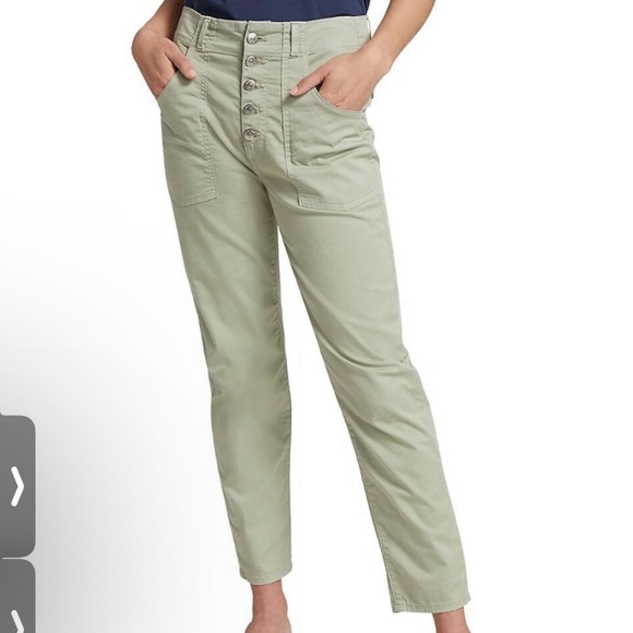 VERONICA BEARD Teal Green Button Up‎ Arya Cargo Pants (26)